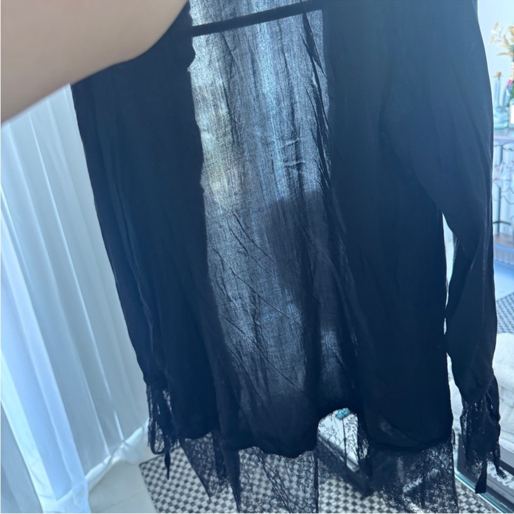 Fire 🔥 Reserved Black‎ Sheer Top